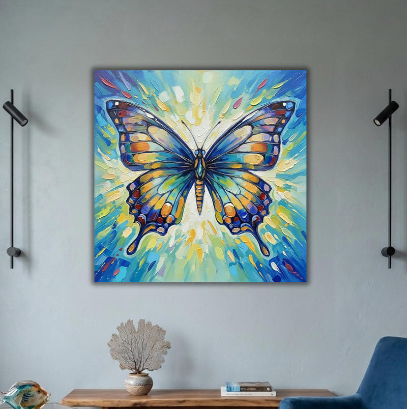 Radiant Bloom Butterfly Impression
