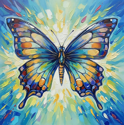 Radiant Bloom Butterfly Impression