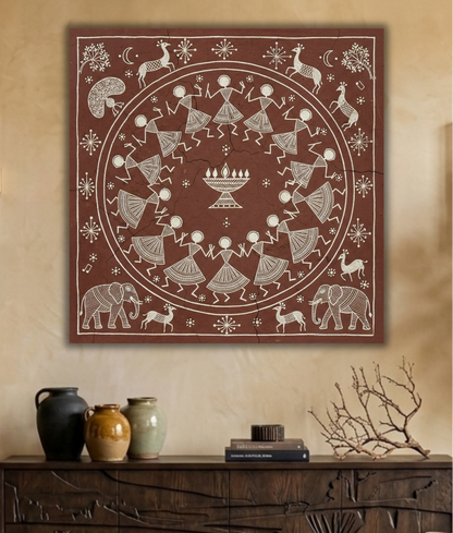 Warli Heritage Celebration Canvas