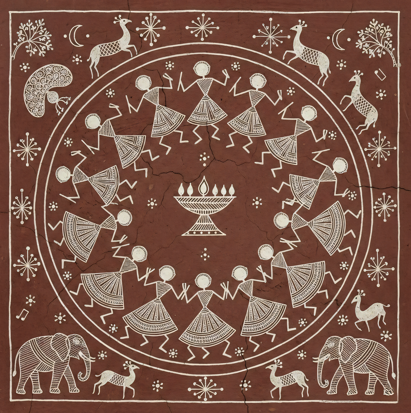 Warli Heritage Celebration Canvas