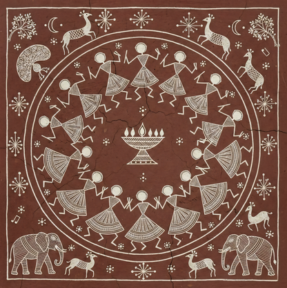 Warli Heritage Celebration Canvas