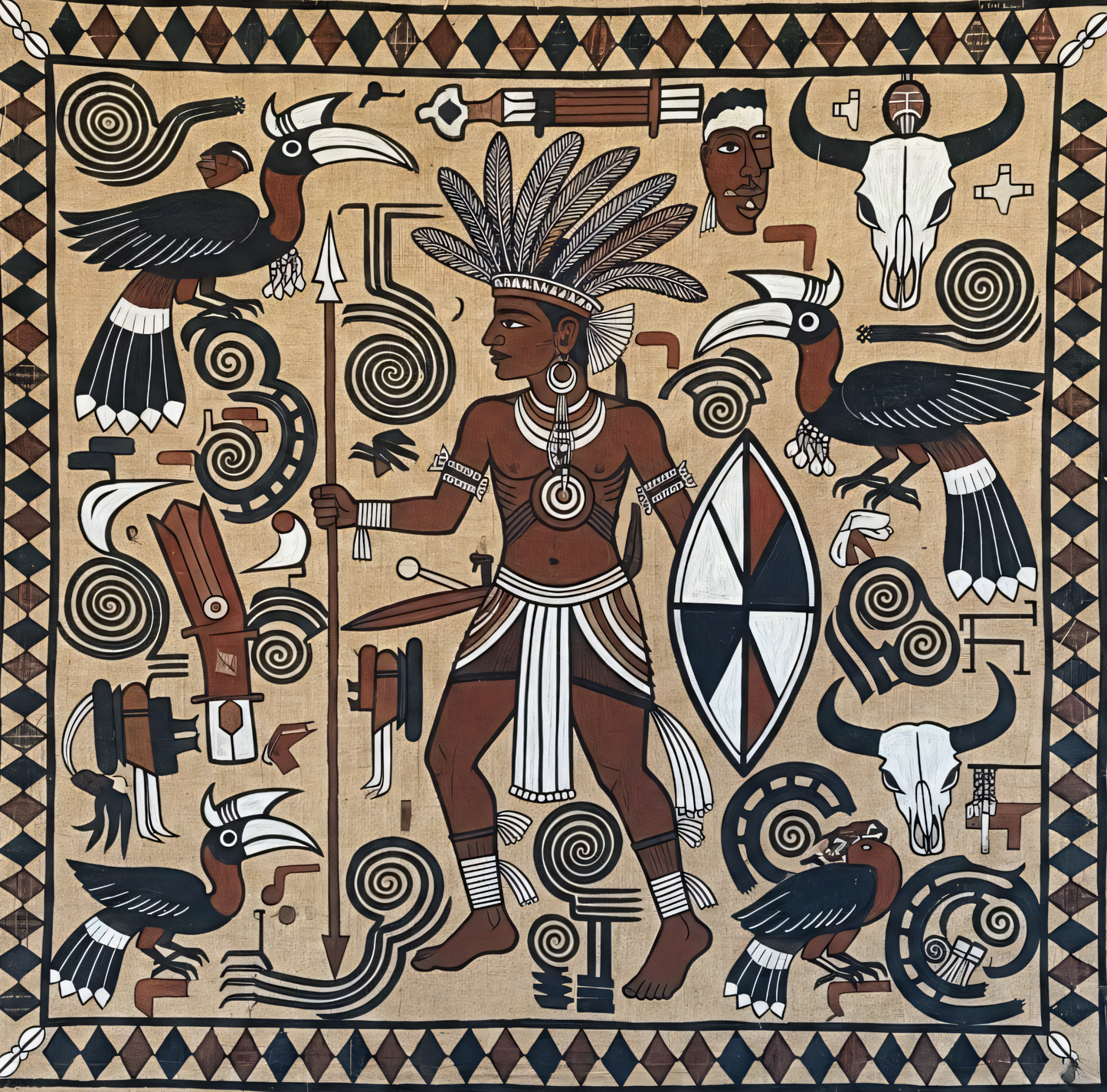 Tribal Guardian Heritage Canvas