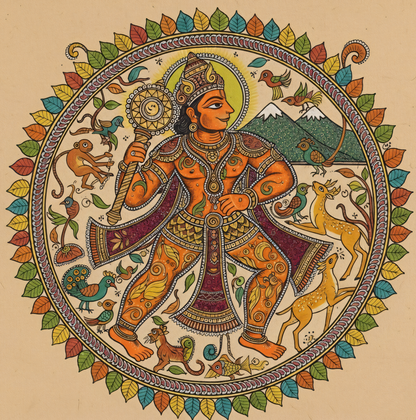 Lord Hanuman Divine Strength Mandala