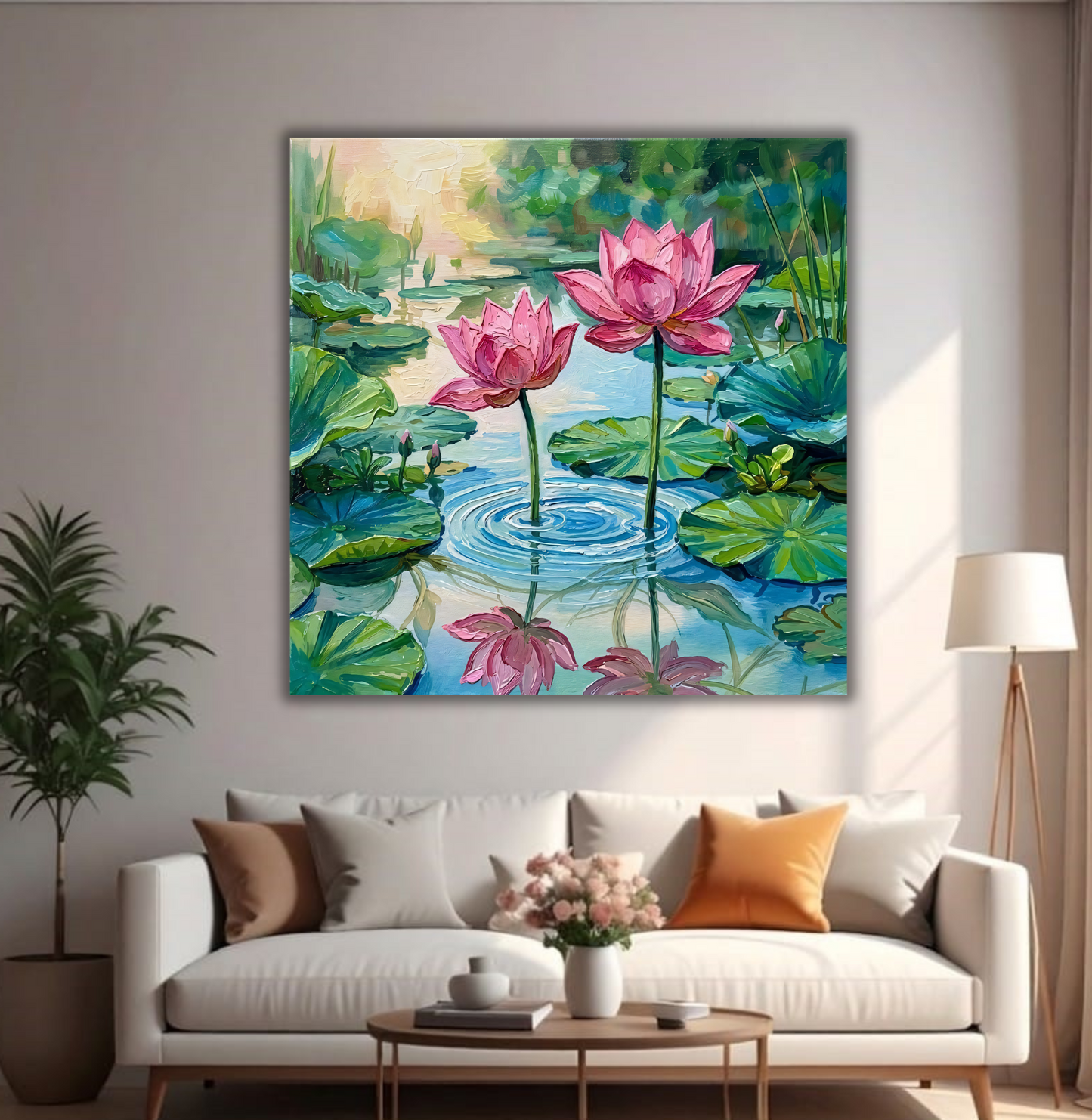 Serene Lotus Reflections Impression