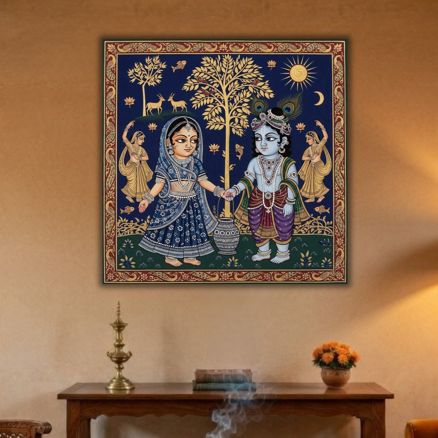 Radha Krishna Eternal Devotion Canvas