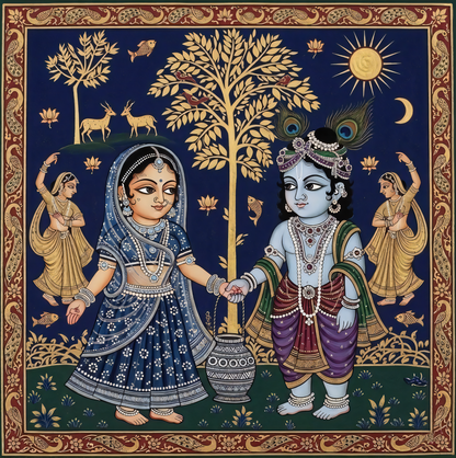 Radha Krishna Eternal Devotion Canvas