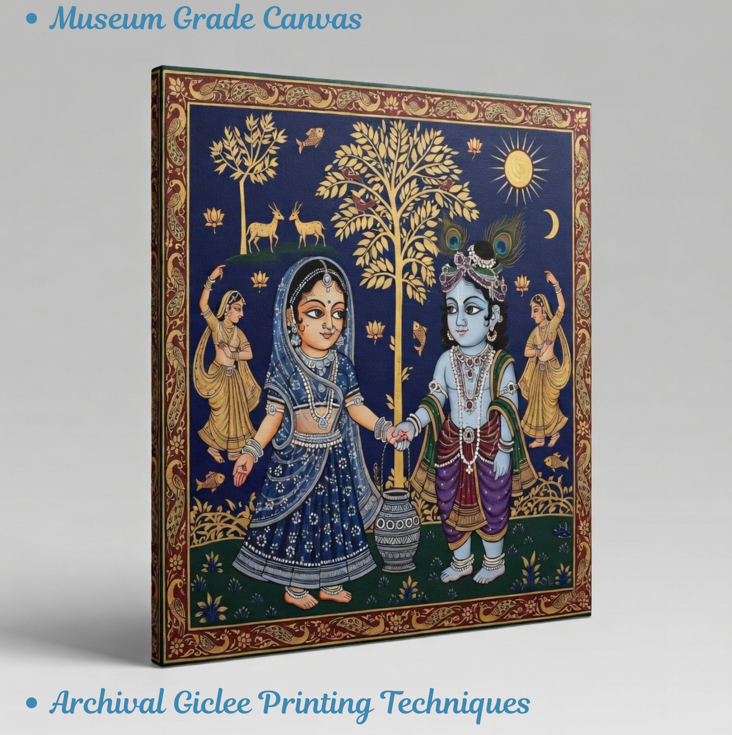 Radha Krishna Eternal Devotion Canvas