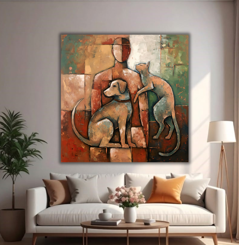 Faithful Companions Abstract Portrait