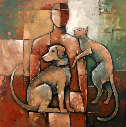 Faithful Companions Abstract Portrait