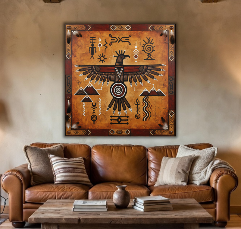 Sacred Thunderbird Tribal Heritage Canvas