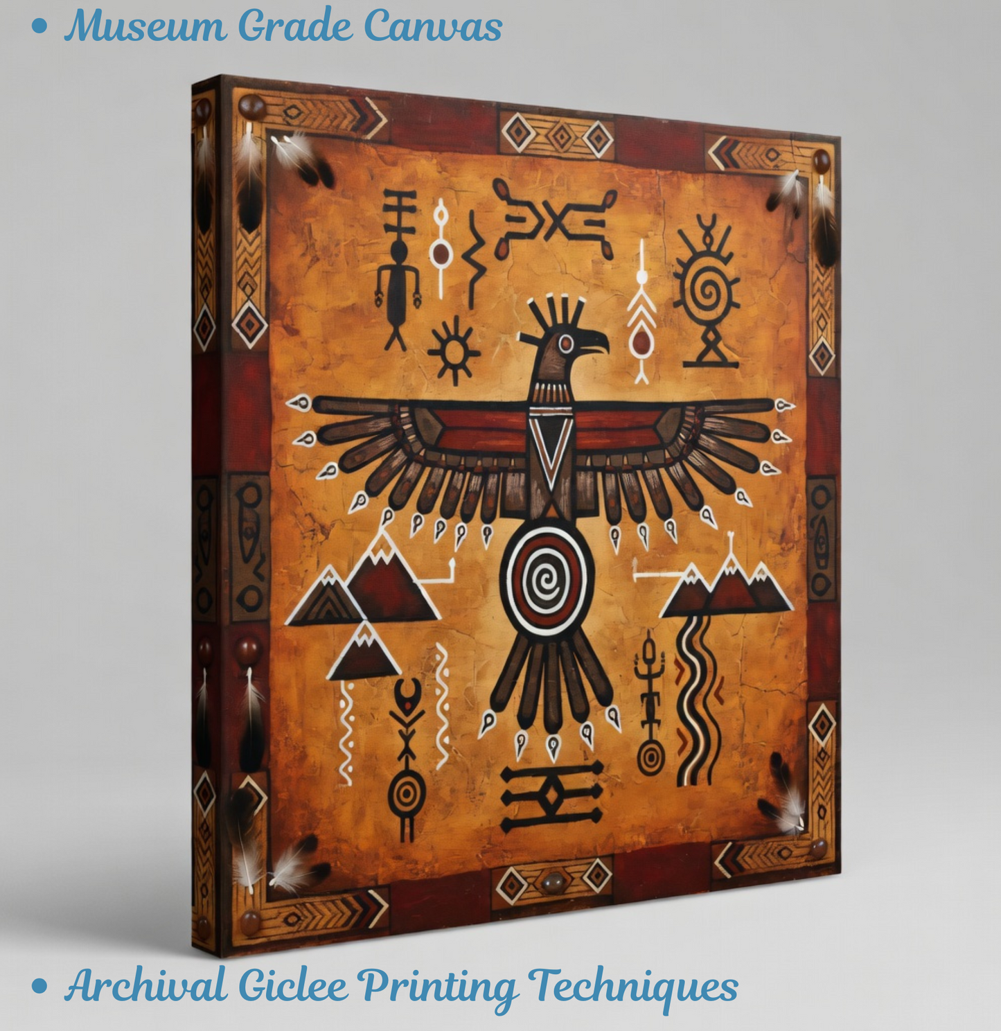 Sacred Thunderbird Tribal Heritage Canvas