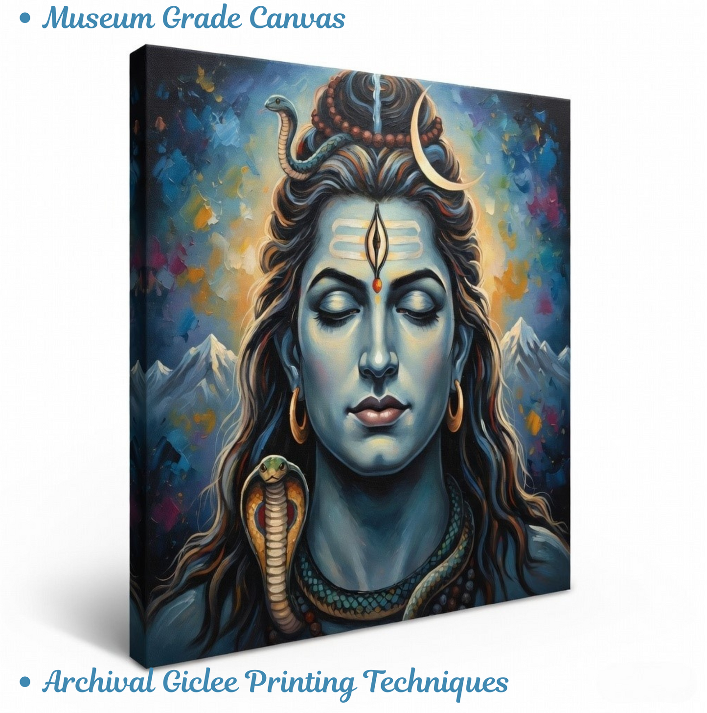 Lord Shiva’s Meditative Radiance Canvas