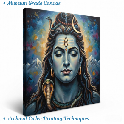 Lord Shiva’s Meditative Radiance Canvas