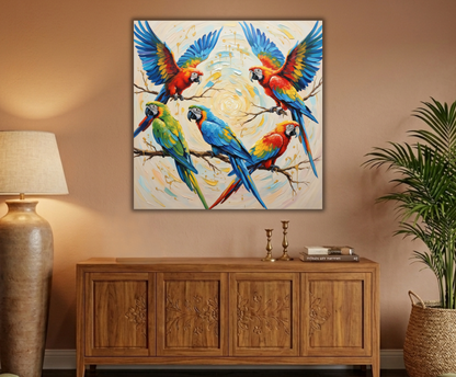 Vibrant Tropical Macaws