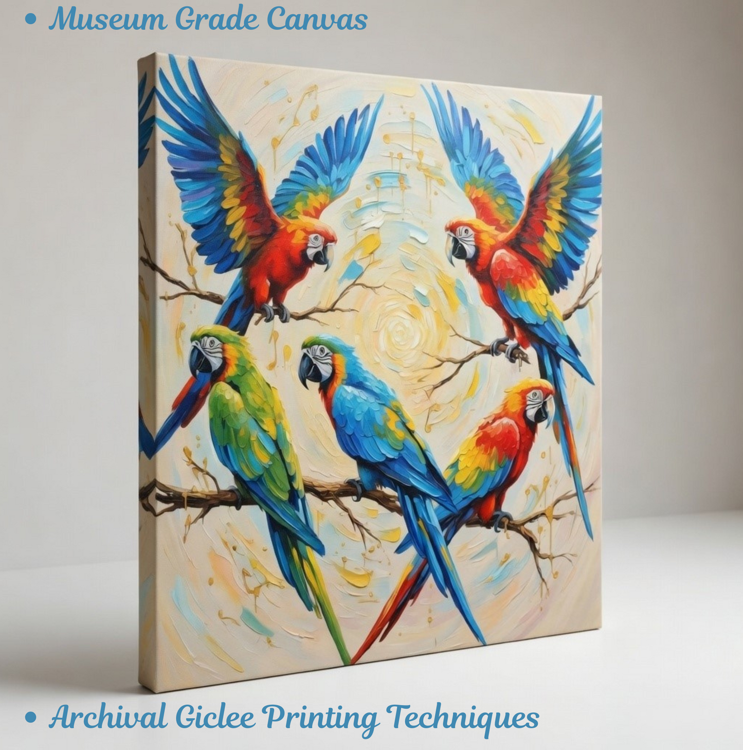 Vibrant Tropical Macaws