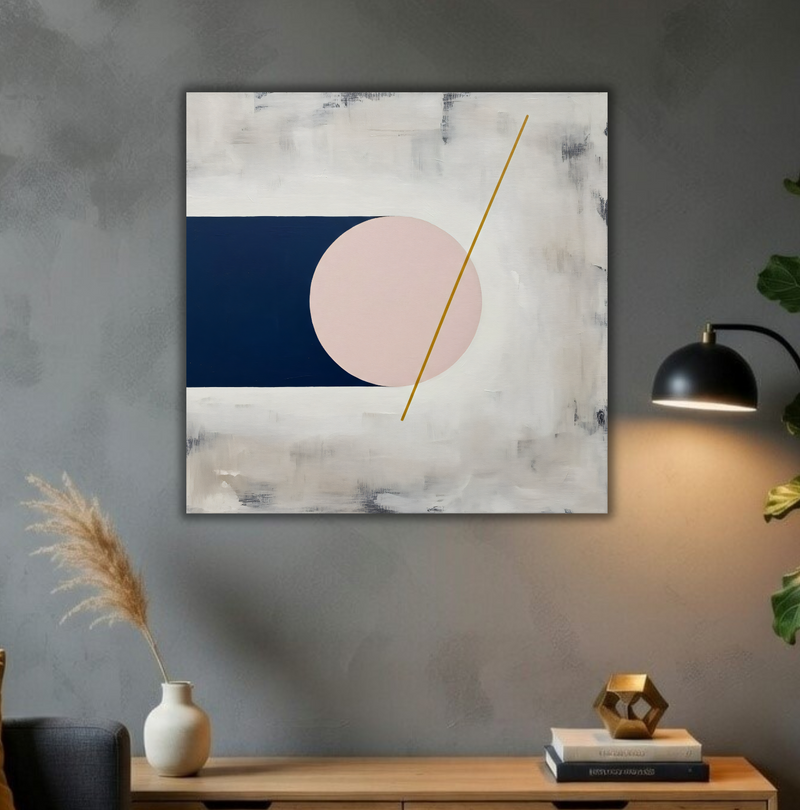 Linear Harmony: Minimalist Geometric Canvas Art