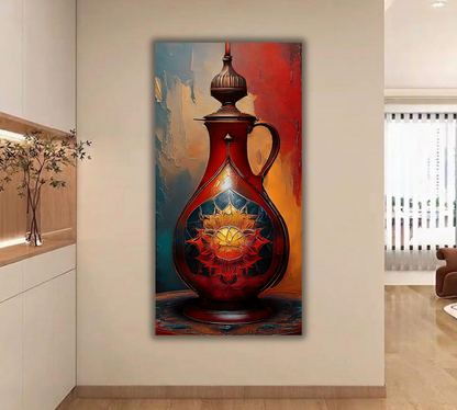 Vintage Crimson Pitcher - Abstract Still Life