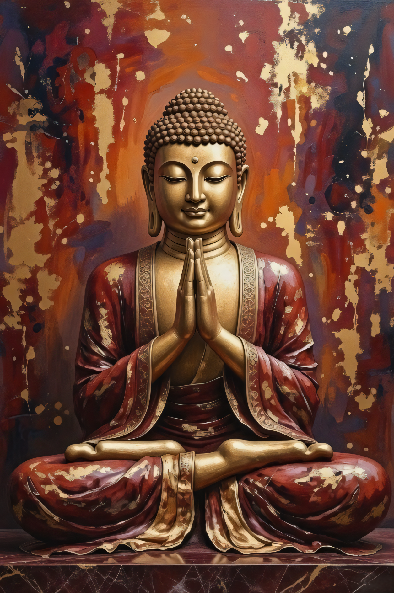 Golden Zen Buddha