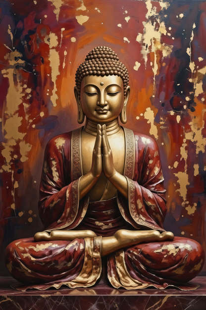Golden Zen Buddha