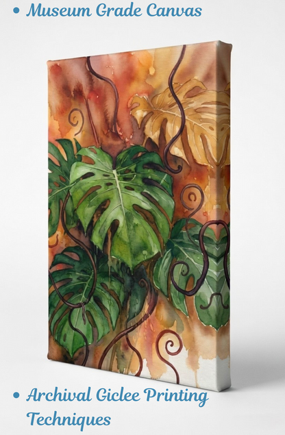 Verdant Monstera Watercolor