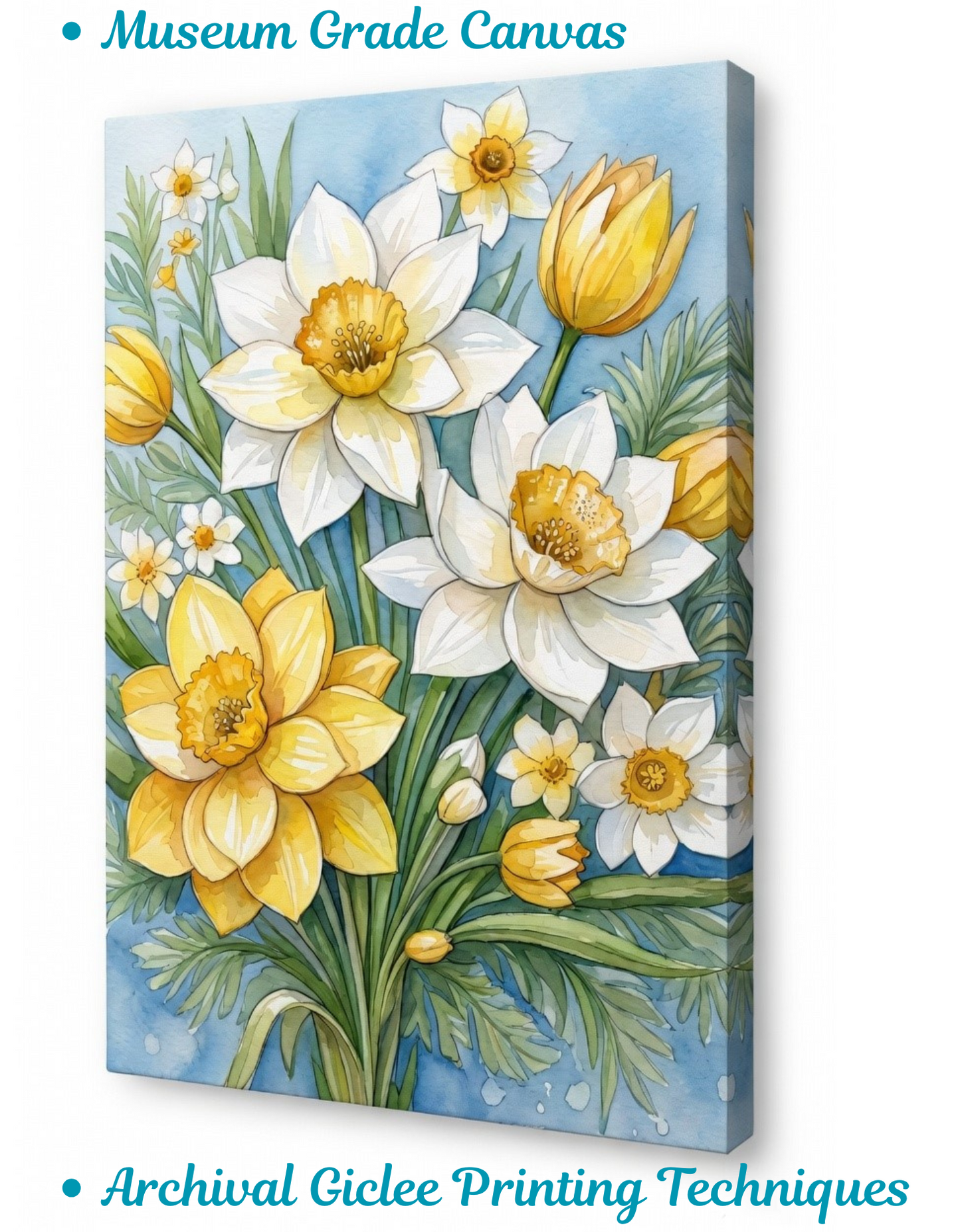 Spring Daffodil Bouquet - Botanical Watercolor