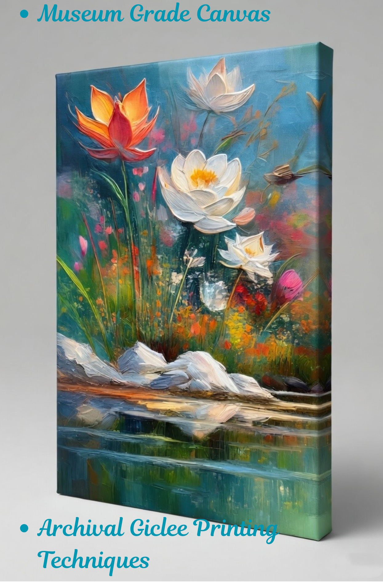 Lakeside Lilies - Abstract Botanical Art