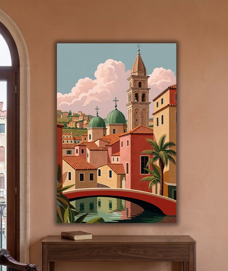 Mediterranean Old Town - Coastal Vista Art