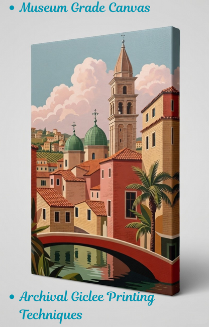 Mediterranean Old Town - Coastal Vista Art