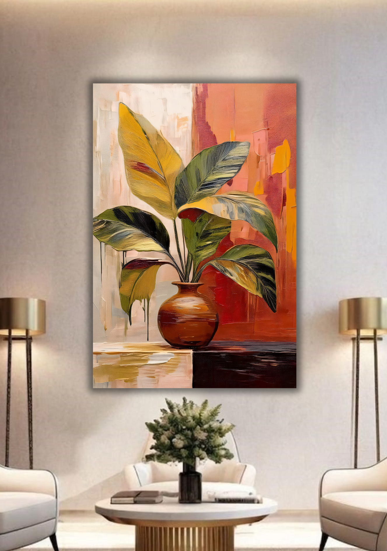 Tropical Foliage - Abstract Botanical Canvas