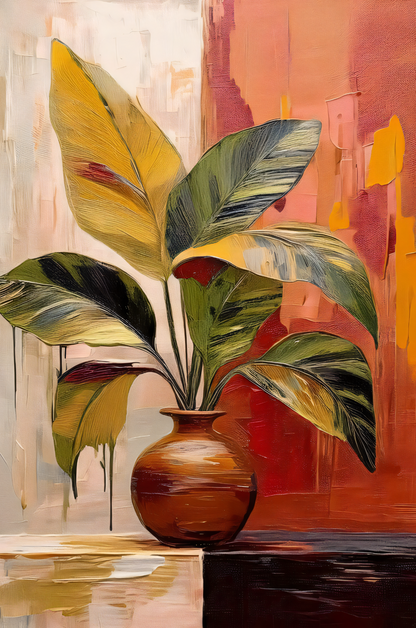 Tropical Foliage - Abstract Botanical Canvas