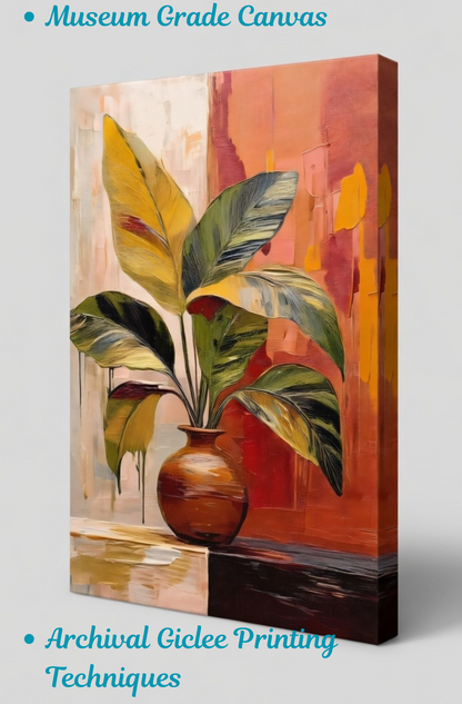 Tropical Foliage - Abstract Botanical Canvas
