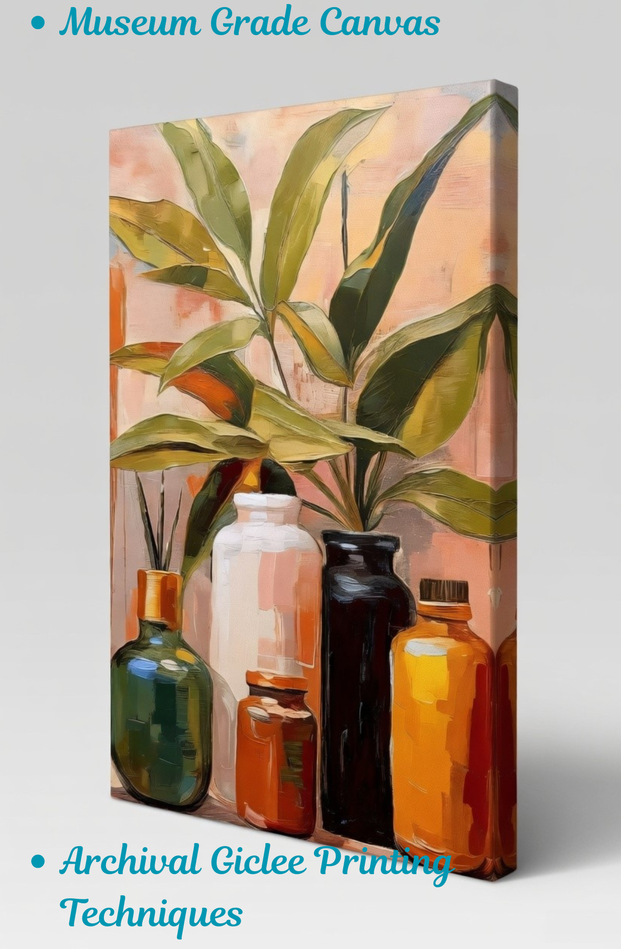 Botanical Still Life - Modern Abstract Canvas
