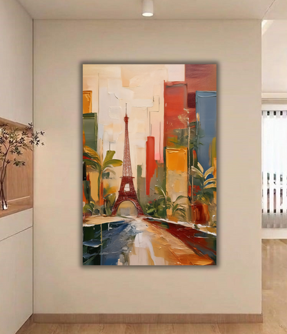 Parisian Dreams - Abstract Cityscape Canvas