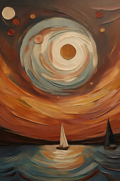 Sailor's Horizon - Modern Abstract Canvas