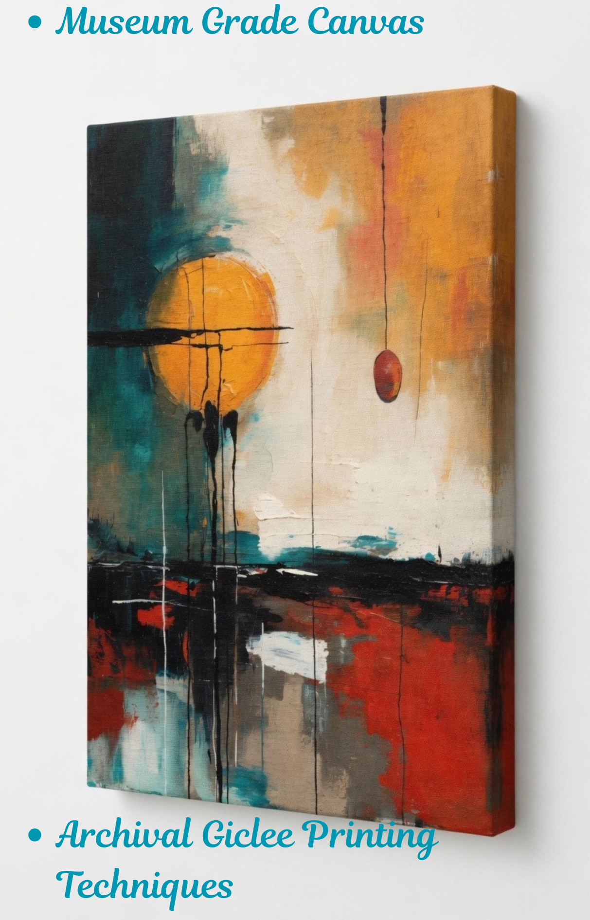Celestial Equilibrium: Modern Abstract Minimalist Canvas Art