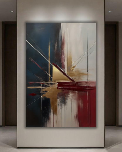 Ethereal Fusion: Abstract Geometric Canvas Art