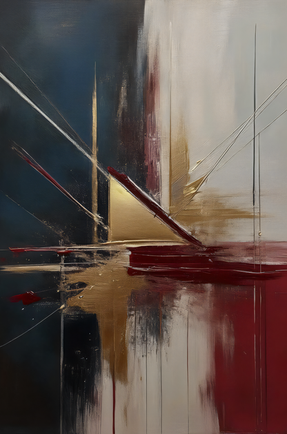 Ethereal Fusion: Abstract Geometric Canvas Art