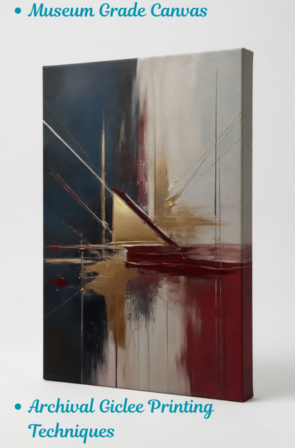 Ethereal Fusion: Abstract Geometric Canvas Art