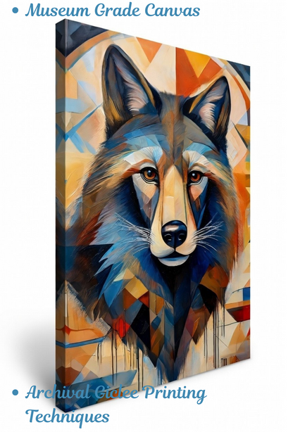 Geometric Guardian Wolf