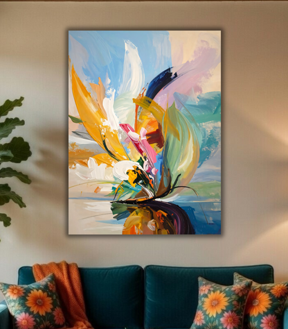 Tropical Bloom: Abstract Expressionist Floral
