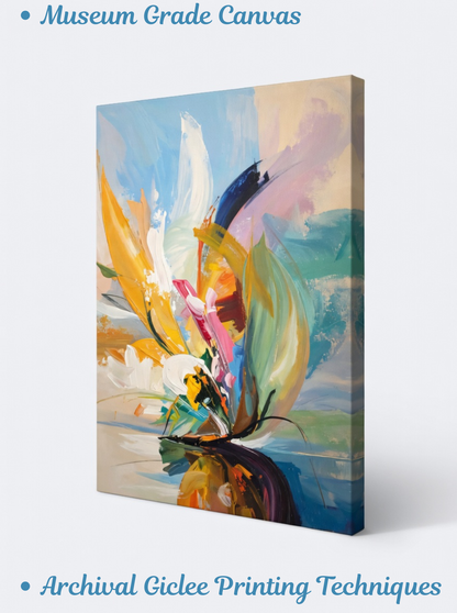 Tropical Bloom: Abstract Expressionist Floral