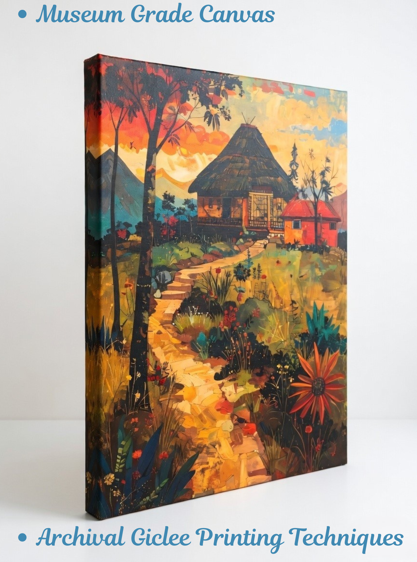 Highland Sanctuary: Vibrant Village Landscape