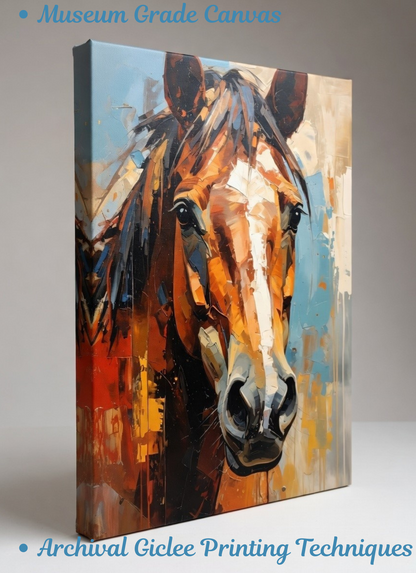 Spirit Unleashed: Impressionist Equine Portrait
