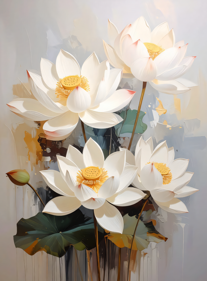Serene Bloom: Ethereal Lotus Canvas Art