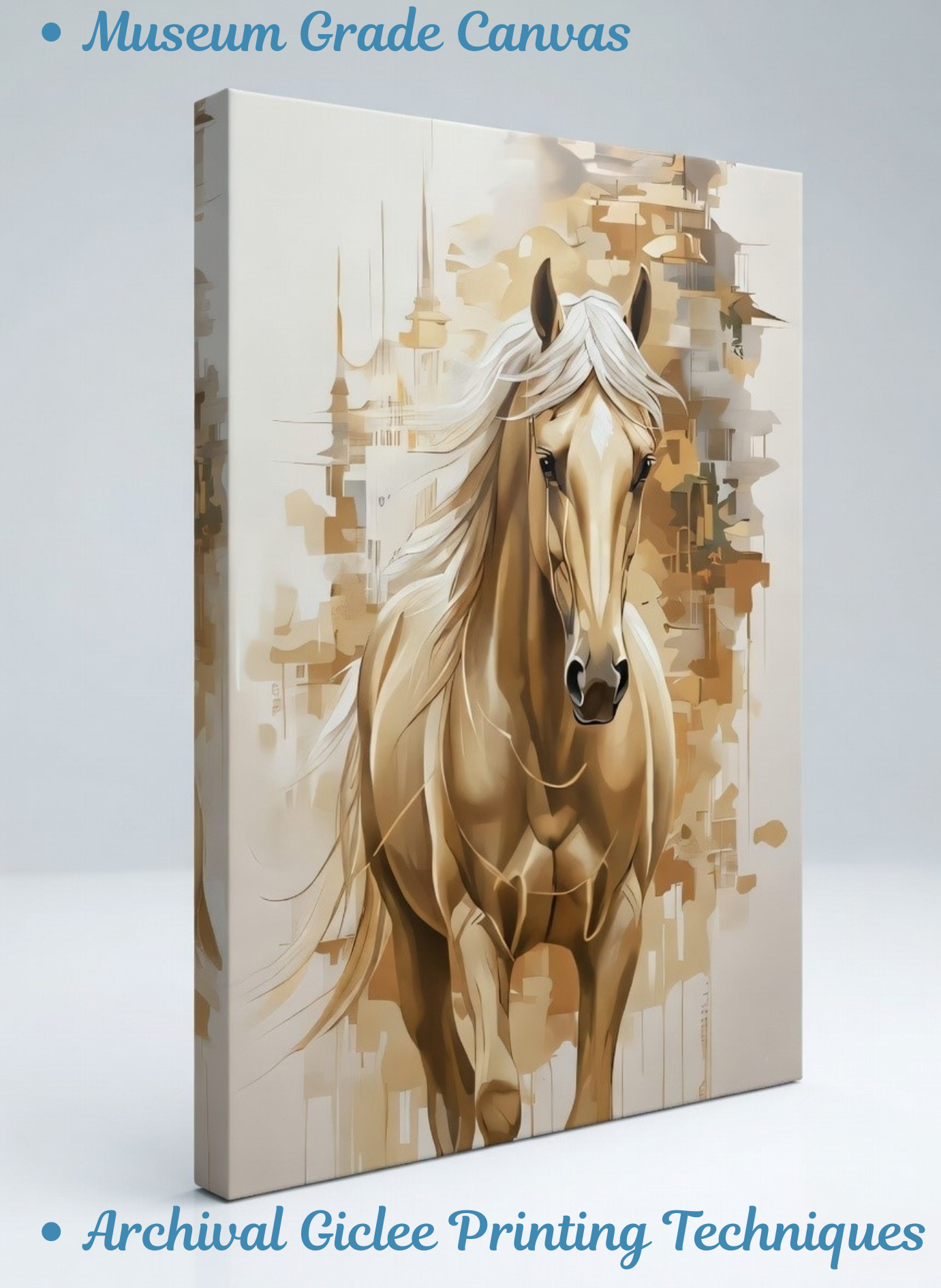 Golden Majesty: Ethereal Palomino Canvas Art