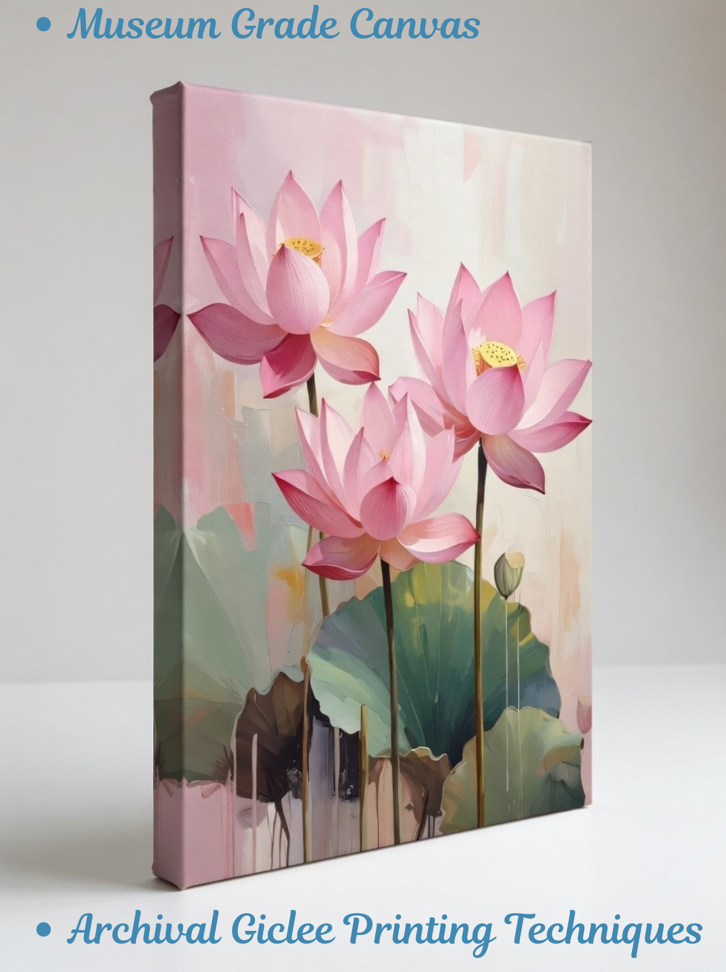 Blush Zen: Radiant Pink Lotus Canvas Art