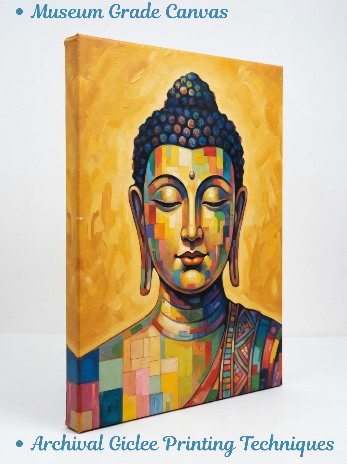 Zen Spectrum: Modern Mosaic Buddha