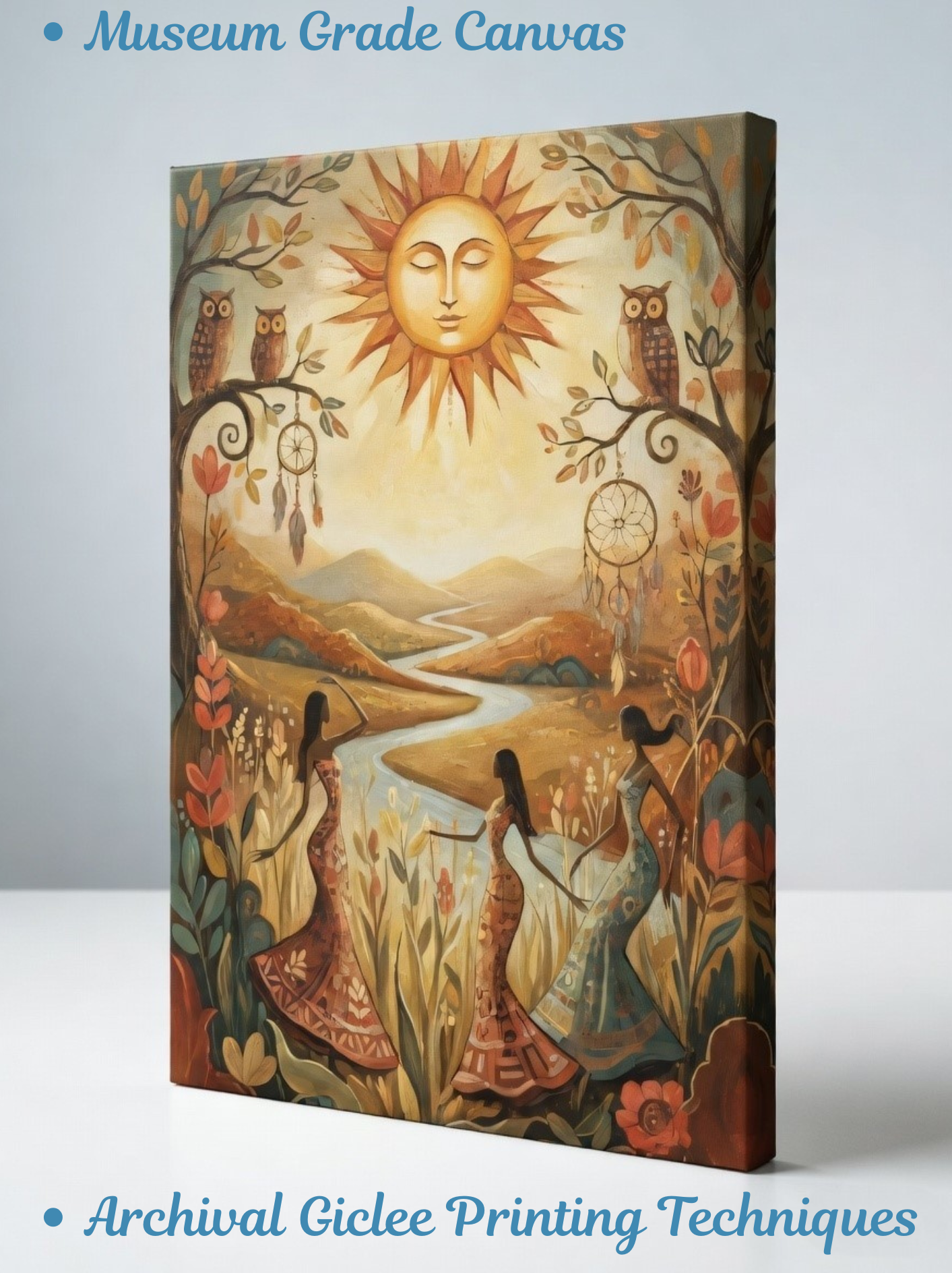Sisters of the Sun: Sacred Landscape Canvas Art