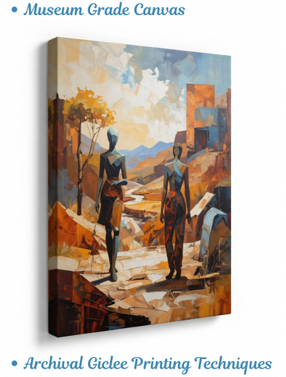 Canyon Path: Abstract Journey Canvas Art
