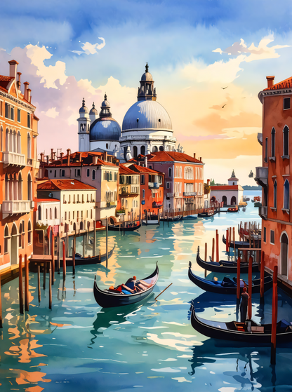 Grand Canal Majesty: Venetian Vista Canvas Art